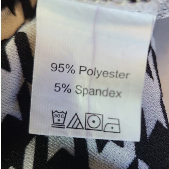 Black & White Houndstooth Stretch Overall Suspender Pants Shein Women's 6 M 2554 - Picture 9 of 12